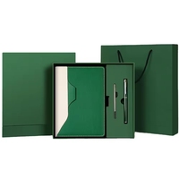 Coffret de papeterie exécutive en cuir végétalien avec fente pour stylo et design cousu, pour fournisseur en gros, en vrac avec sac en papier