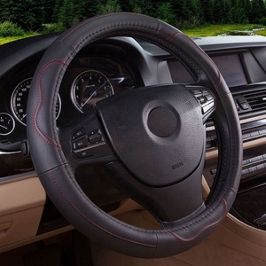 Universal Fit Sports-Style Leather Steering Wheel Cover New <strong>Car</strong> <strong>Accessories</strong> <strong>in</strong> PU Plush High Quality Fiber Leather Material - Product Image 2