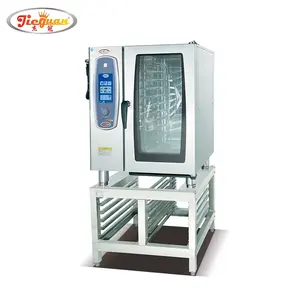Oven Combi elektrik 6 lapis Digital dapur komersial dengan pembersih mandiri