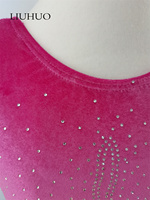 LIUHUO Robe de danse pour filles patinage artistique pour la compétition Ballet Costumes en strass