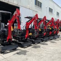 Mini-excavatrice de 1 à 6 tonnes, excavatrice sur chenilles compacte, micro-excavatrice, chenilles en caoutchouc et en acier disponibles
