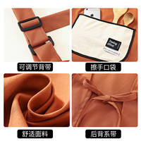 Tablier sans manches en polyester réutilisable avec logo personnalisé pour les vendeurs de rue, les jeunes, la cuisine, l'usage domestique, imperméable