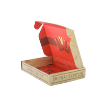 Boîte d'expédition en carton ondulé durable de style militaire vintage avec impression personnalisée à l'intérieur pour l'emballage et l'expédition de vêtements