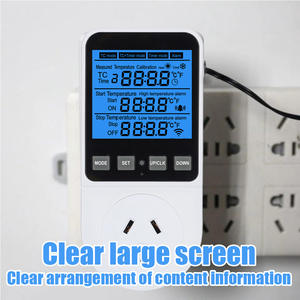 공장 도매 시계 타이밍 온도 제어 소켓 LCD 디스플레이 PC 난연 물질 전력 전압 전류 미터 - Product Image 6