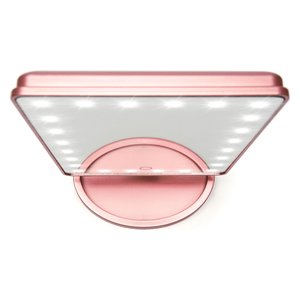 Specchio trucco da appoggio con luce e ingranditore ( 10x ) (16,8x27cm) Oro rosa MMSP-RG - Product Image 3