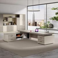 Table et chaise de directeur de patron d'atmosphère chinoise simple et moderne ensemble de meubles modulaires en bois