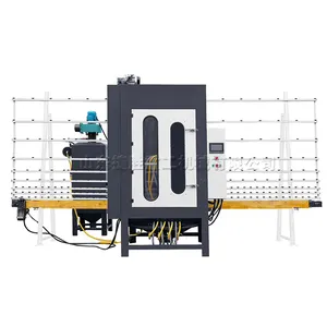 자동적인 유리제 모래 폭파 기계 3-20mm 두꺼운 유리제 모래로 덮는 기계 수직 유리제 모래 폭파 및 녹 제거 기계