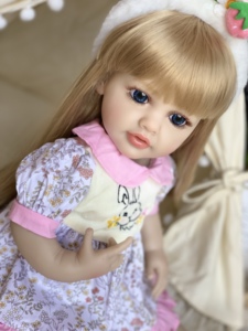Kit de Muñeca <span class=keywords><strong>Reborn</strong></span> Realista R&B de 55 cm, de Vinilo, con <span class=keywords><strong>Ojos</strong></span> <span class=keywords><strong>Abiertos</strong></span> y Brillantes, Juguete Suave para Niñas, Ropa de Bebé - Product Image 5