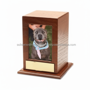Caja de urna de madera para cenizas de mascotas Urnas de cremación de madera para cenizas de perros y gatos Urnas de palisandro a bajo precio - Product Image 1