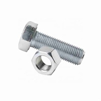 Baut dan Mur Baja Karbon Hexagonal DIN933, Baut dan Mur Hexagonal, Sekrup 18x80 mm, Baut Kepala Hexagonal 8.8