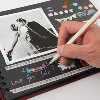 Diy regalo negro tablero de papel pegatinas diario Scrapbooking álbum de fotos suministros libro de chatarra