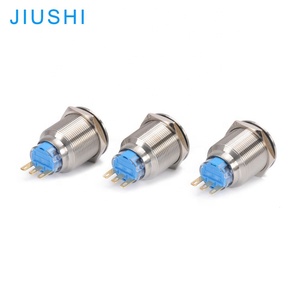 Kelly A22-11H Flat Round Head IP65 kim loại không thấm nước <span class=keywords><strong>push</strong></span> <span class=keywords><strong>button</strong></span> chuyển momentary gắn lỗ 22 mét 3 pins thép không gỉ Trung Quốc - Product Image 4