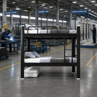 Lit superposé en métal durable avec tiroirs de rangement, lit à structure métallique robuste pour une utilisation en chambre et en dortoir qui permet de gagner de la place