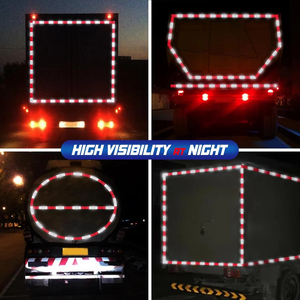 100FTF Spurtar Trailer Băng phản quang Băng dính phản quang chấm đỏ và trắng cho xe cảnh báo Phụ kiện xe hơi Băng an toàn - Product Image 4