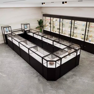 Vitrine de présentation de bijoux de <span class=keywords><strong>pharmacie</strong></span> de musée moderne Comptoir en verre Éclairage LED Écologique Support en métal robuste pour la vente au détail - Product Image 2