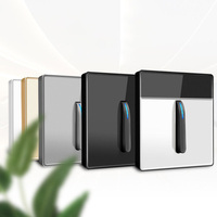 Saklar Lampu Dinding YINKA dengan Soket Pengisian Daya Cepat USB, Tombol Piano, Kaca Temper, Dekorasi Hotel, Kustomisasi Butik 2024