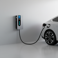 Borne de recharge murale pour véhicules électriques 22 kW Type 2 32A, station de recharge intelligente pour voitures électriques avec écran LCD, chargeur domestique sécurisé pour Tesla/BYD