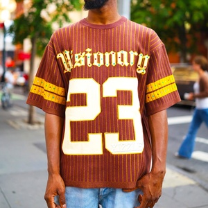 Clothing Manufacturers Custom logo Designs Knitted <b>Jumper</b> Sweater Shirts Custom Kint Football Knitted Jersey - Product Image 2
