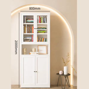 Porta in vetro acciaio libreria armadietto di stoccaggio <span class=keywords><strong>terra</strong></span> prevenzione polvere ripiano di esposizione adatto per la camera <span class=keywords><strong>da</strong></span> letto dei bambini a casa - Product Image 6