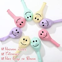 Ballons visage souriant best-seller pour fêtes d'anniversaire d'enfants, grands ballons en latex pastel macaron en vrac pour enfants