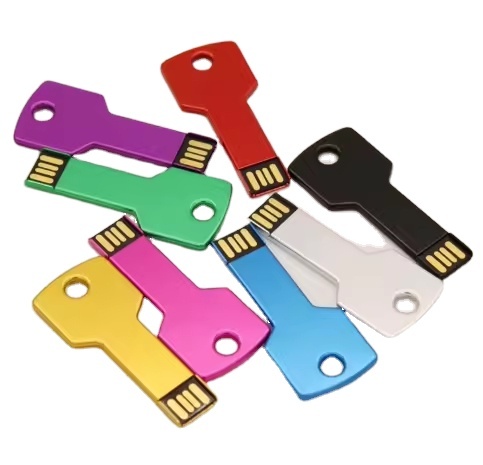 Key Shape USB Flash Drive, Swivel USBmetal Key  Pen Drive