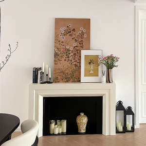 Cheminée en bois classique minimaliste française cheminée salon armoire <span class=keywords><strong>de</strong></span> <span class=keywords><strong>rangement</strong></span> murale pour décoration murale <span class=keywords><strong>de</strong></span> fond d'hôtel - Product Image 1