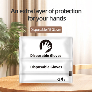 Plastique PE de couleur transparente emballage <span class=keywords><strong>long</strong></span> en plastique gants jetables emballés individuellement gants en plastique pour la restauration - Product Image 3