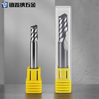 Fraise à queue conique spirale à rainure en O en carbure revêtu d'étain pour routeur CNC, pour le travail du bois et le fraisage des métaux, 65HRC, à 2/3/4 dents de coupe