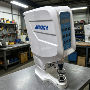 Máquina de coser JUKKY JK-818 con servomotor electrónico, antipuñaladas, <span class=keywords><strong>para</strong></span> colocar ojales, ganchos <span class=keywords><strong>para</strong></span> cortinas y botones a presión - Product Image 1