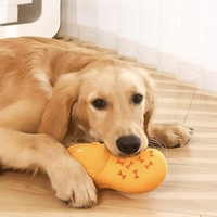 Jouets de luxe pour animaux de compagnie, écologiques, grands accessoires pour chiens, jouets qui couinent pour soulager le stress, pantoufles en latex résistantes aux morsures, jouet à mâcher pour chien