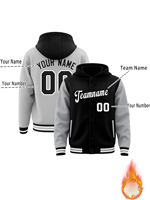 Tenue de sport d'hiver personnalisée en sublimation avec capuche, sweat-shirt de baseball personnalisé, sweat-shirt à capuche pour homme grande taille, veste varsity