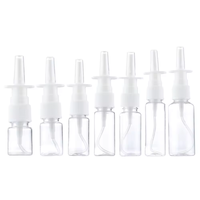 Bouteille de pulvérisation nasale vide 10ml 30ml vaporisateur de nez coloré en plastique vide transparent pulvérisation directe