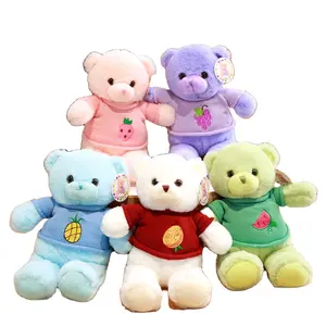 Новый дизайн красочный фруктовый Медведь свитер медведь плюшевая игрушка мягкая Мягкая кукла животных лучший подарок детские игрушки