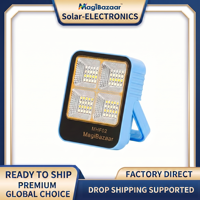 Linterna Solar Recargable MHF02, Linterna LED Impermeable IP65 para Camping, Soporte Magnético, Banco de Energía, Doble Función para Senderismo y Emergencias