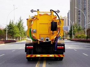 Vacuum Sewage Suction Truck Diesel EURO 5 Emission 4m Tank Capacity Wastewater Suction Compression Truck Manufacturer for Sale - Product Image 5
