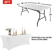 Couvertures de Table extensibles Couverture de Table lavable Nappe en Spandex Protecteur de Table pour fête de mariage