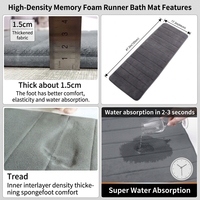 Tapis de salle de bain pas chers pour le commerce électronique, ensemble de 3 tapis, 3 pièces, style campagnard, microfibre, support en PVC, écologique, pour usage domestique