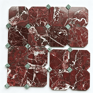 Carrelage en mosaïque de marbre Rosa Levanto 12x12, poli, contemporain, pour sol, imperméable, pierre de calcite - Product Image 5