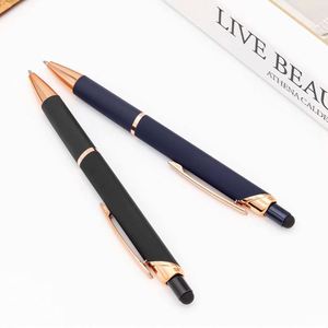 Metal Ballpoint Pens Write Smoothly <b>Light</b> Luxury Business Signature Metal Pen Black and Pens with Custom logo Promotional - Product Image 5