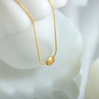 Tempérament Petit Twist Tube Pendentif Collier Femme Niche Conception Titane Acier Plaqué Or 18k Rond Serpent Chaîne Bijoux