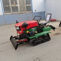 Tracteur chenillé électrique télécommandé pour les rizières, l'agriculture du riz avec roue de désherbage et créateur de buttes