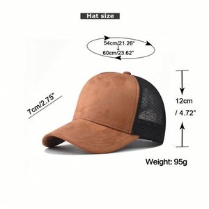 New Outdoor Suede Baseball Plain Trucker <b>Hat</b> Men Women Skin Feel High Grade Trucker <b>Hats</b> - Product Image 2