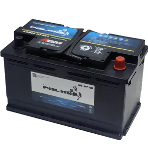 H7 12V80AH Chine fournisseur démarrage arrêt batterie Palma AGM voiture bateria auto batteries en gros