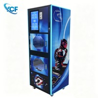 Máquina expendedora de limpieza de cascos con desinfección simultánea para dos cascos, pantalla digital personalizada, bajo nivel de ruido, secado automático, comercial
