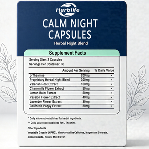 Cápsulas Calmantes para la Noche OEM ODM, Mezcla Herbal Natural para Relajarse por la Noche, Sabor a Menta, Suplemento de Bienestar, 60 Cápsulas Vegetales - Product Image 2