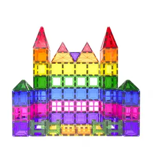 마그네틱 빌딩 블록 60 개 마그네틱 장난감-3D 마그네틱 빌딩 블록 STEM * 마그네틱 게임 빌딩 블록