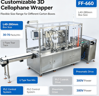 Machine d'emballage 3D en cellophane personnalisable, machine d'emballage sous film transparent pour plusieurs tailles de savons, de thé et de cartons cadeaux