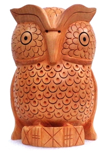 Handcrafted Wooden <b>Owl</b> Sculpture Rustic <b>Carved</b> Home Decor Indoor Tabletop Ornament Living Room Art Piece 100% Handmade - Product Image 5