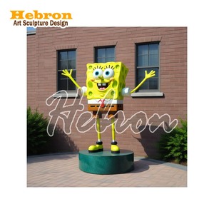 Estatua de Dibujos Animados Personalizada, Escultura de Fibra de Vidrio, Escultura de <span class=keywords><strong>Bob</strong></span> <span class=keywords><strong>Esponja</strong></span>, Estatua de Resina para Decoración - Product Image 5