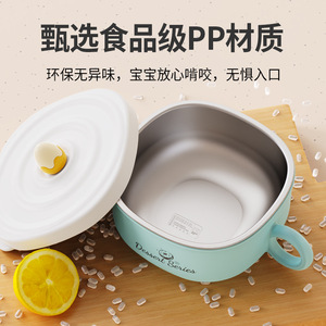 Tazón para Bebé Jiayi de Acero Inoxidable 316 con Asa, Libre de BPA, para Alimentación de 0 a 12 Meses - Product Image 3